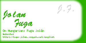 jolan fuga business card